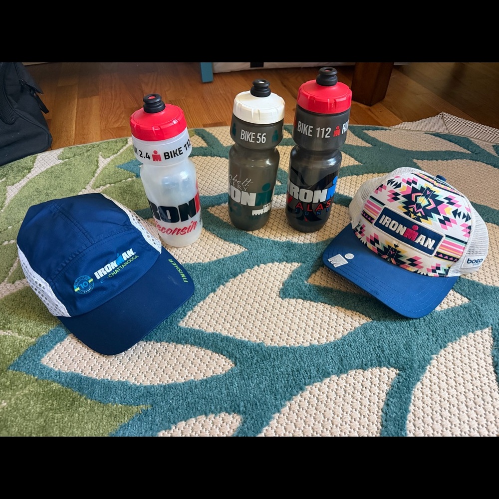 Ironman bottles and hats